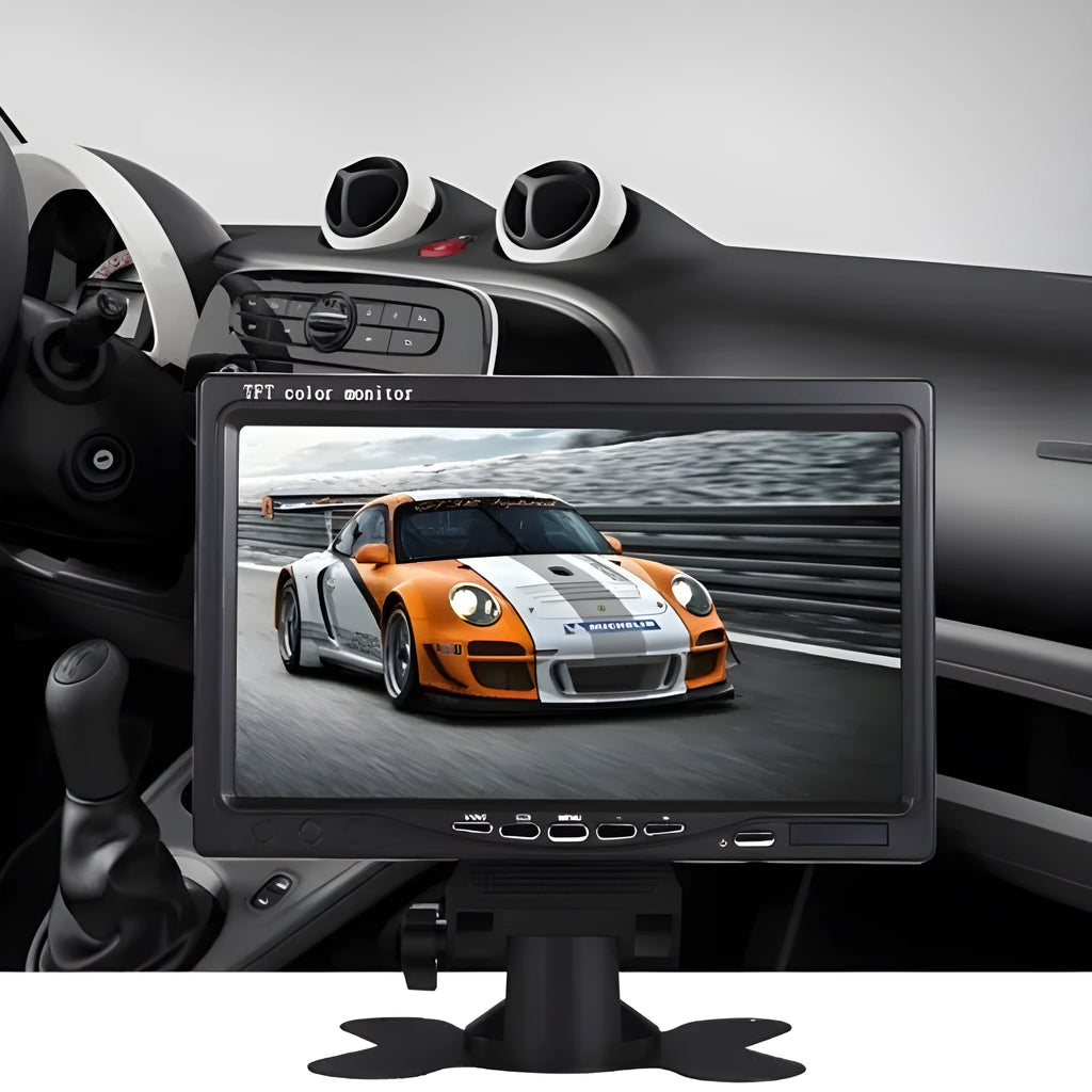 7-inch TFT desktop reversing monitor display with ABS housing and included camera
