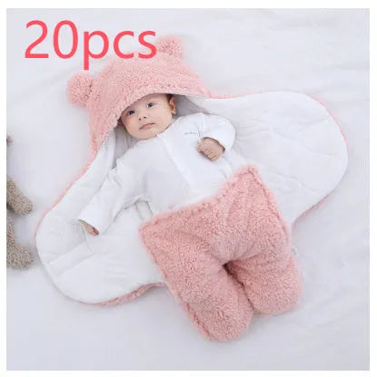 Baby quilted sleeping bag wrapper in cotton blend fabric with polyester cotton filling