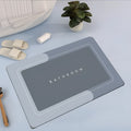 Modern diatom mud floor mat with natural rubber base in blue colour option