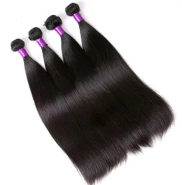 Brazilian human hair straight bundle in natural colour 1b, double weft, 100g weight, available in lengths 8 to 30 inches