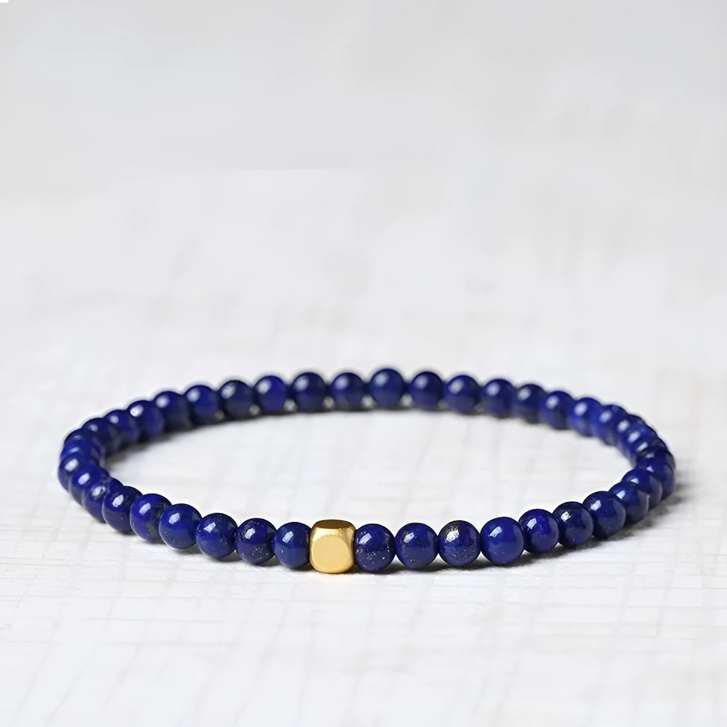 Natural green gold stone bracelet with 16mm geometric crystal beads and electroplated finish