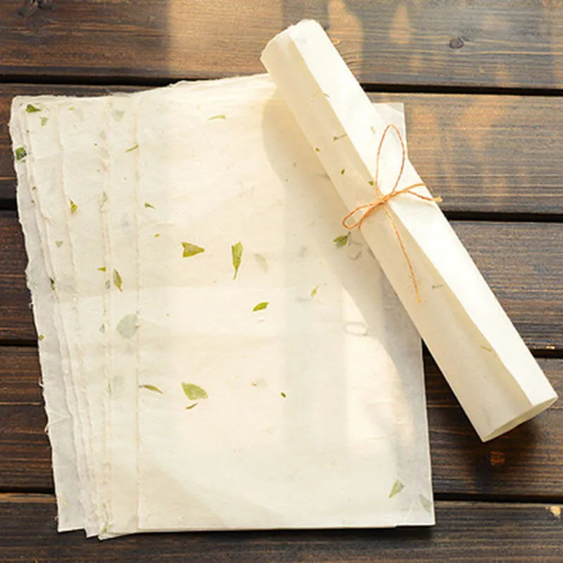 Traditional Chinese painting paper set with floral patterns in four colour variations