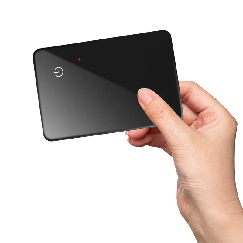 Black plastic NFC wireless charging pet tracking locator card with hanging hole