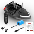 V020 black and luminous yellow remote control GPS fishing boat with handbag and transmitter on grass