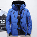 Men's down jacket with polyester fibre shell in Black, Blue, Green, Grey, or Orange Red, sizes L to 4XL
