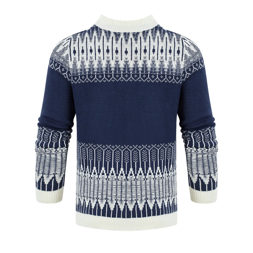 Men's knitted long-sleeved pullover sweater for autumn and winter wear