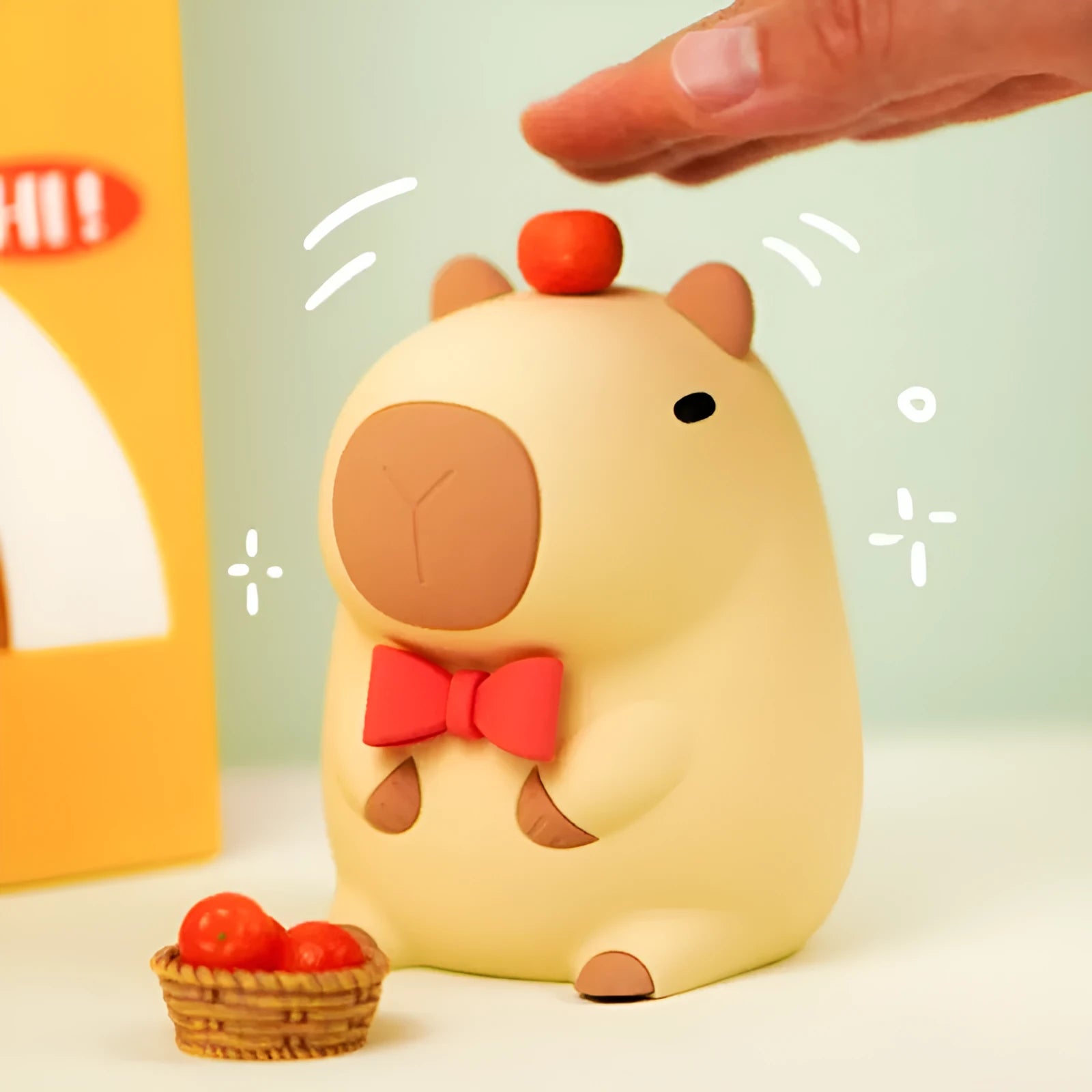 Capybara animal shaped small night lamp decoration with USB charging port
