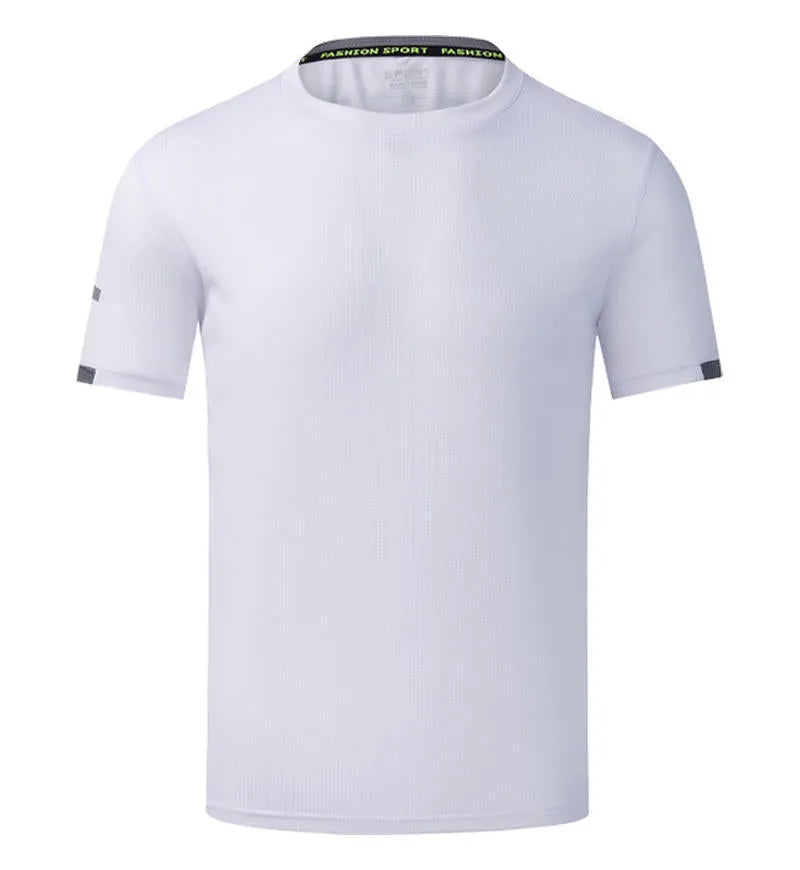 Men's ice silk quick-drying sports shirt in chemical fibre blend fabric available in multiple colours and sizes