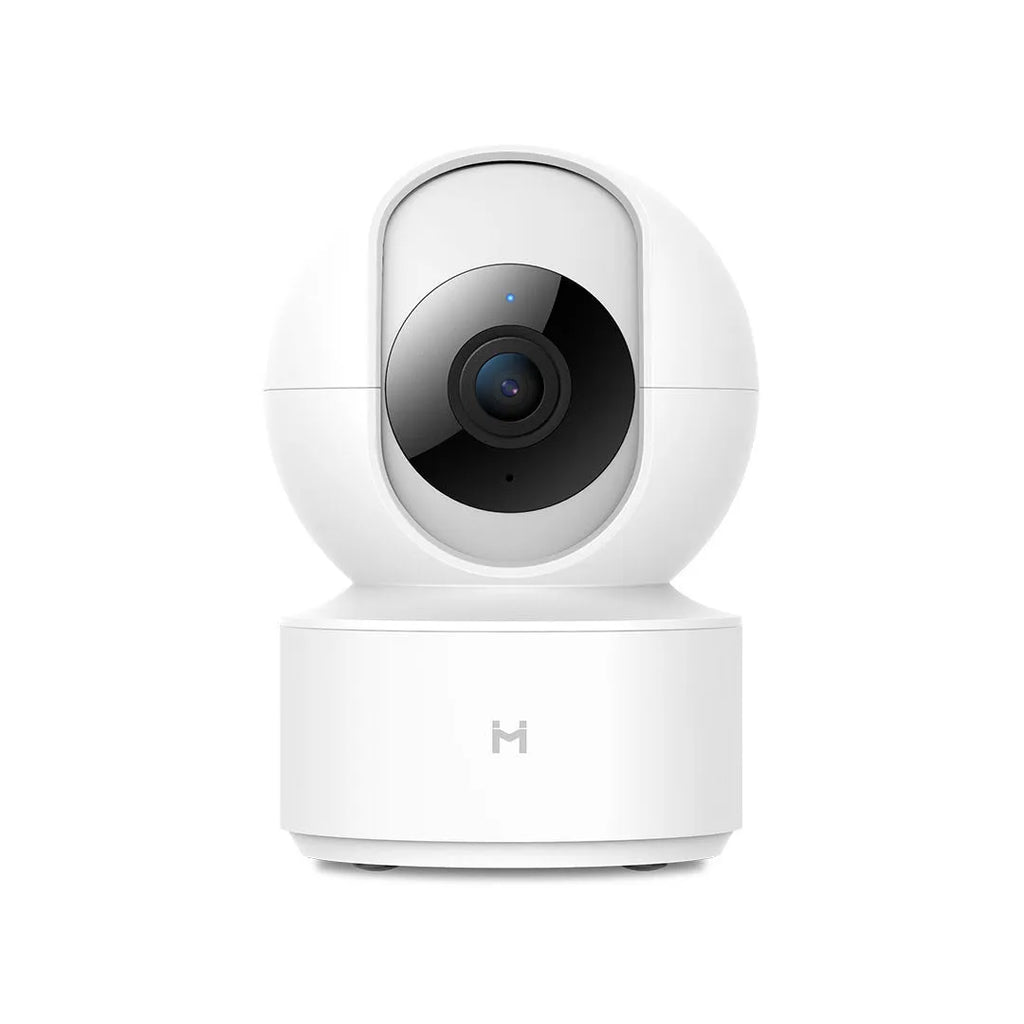 White Xiaobai smart security camera showing front view with lens