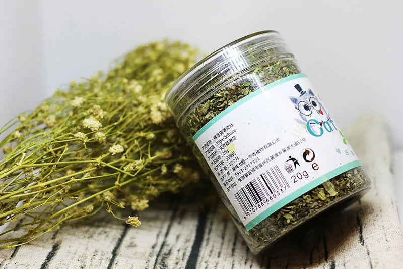 Catnip tea powder depilation ball 280ml bottle with mint powder for cat hairball relief