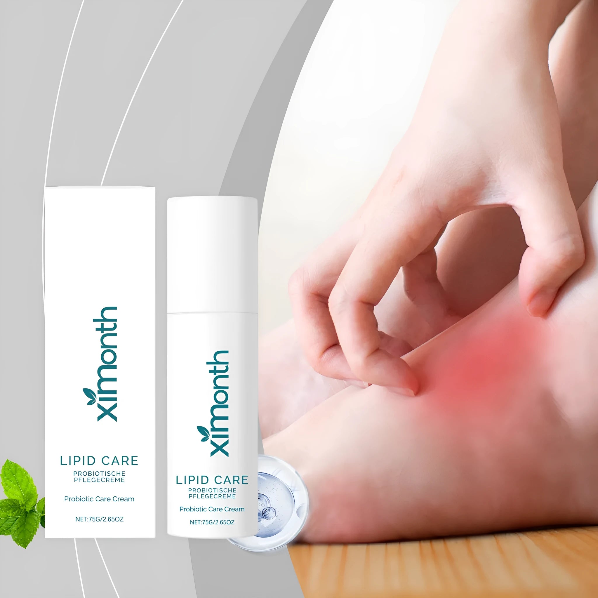 75g tube of gentle skin neck cream with bifidobacterium and mint leaf for soothing.