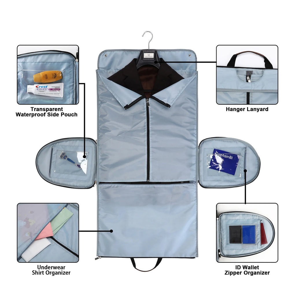 Folding duffel bag in Oxford cloth with expandable 36-55L capacity, shown in black colour.