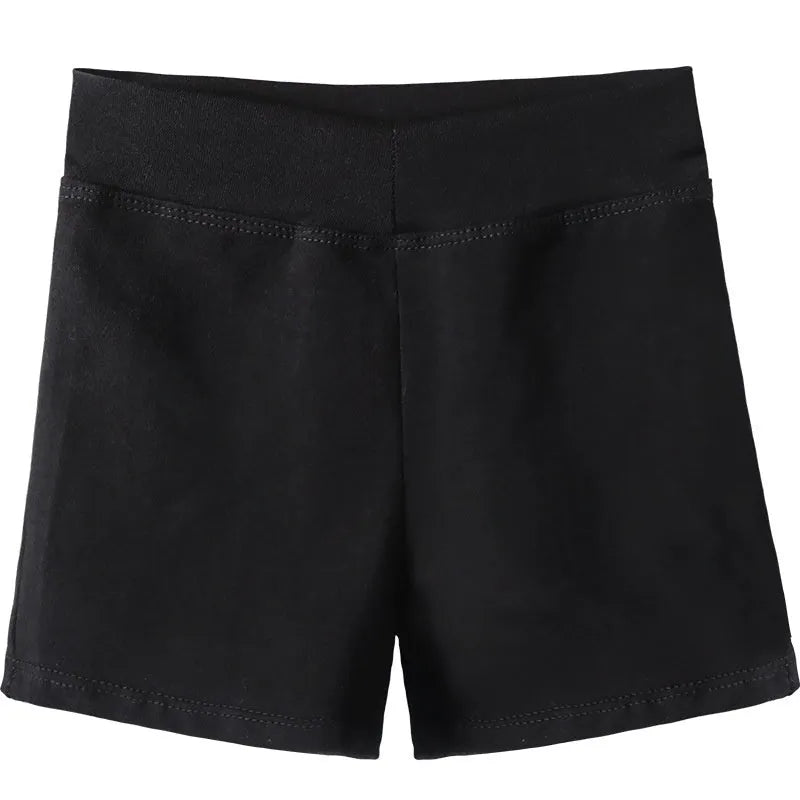 Black cotton dance shorts for women, suitable for ballet and fitness exercise.