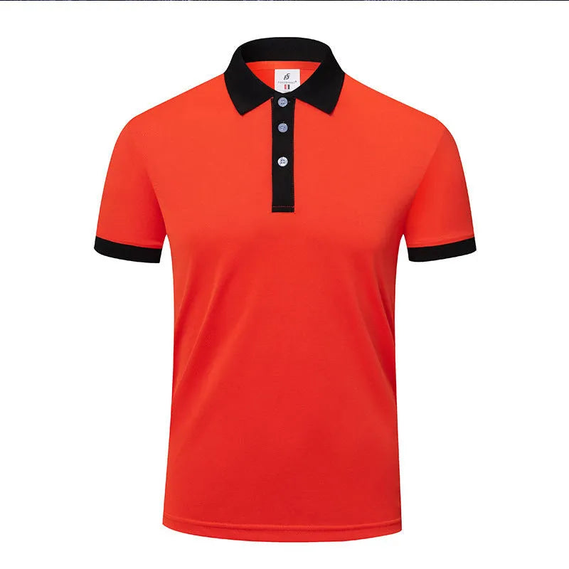 Men's and women's lapel collar T-shirt in viscose blend fabric for business casual wear