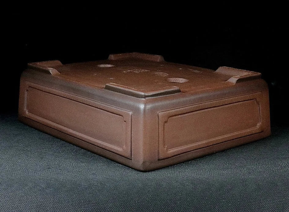 Handmade Yixing purple clay bonsai flowerpot 30cm purple sand finish for flowers and green plants