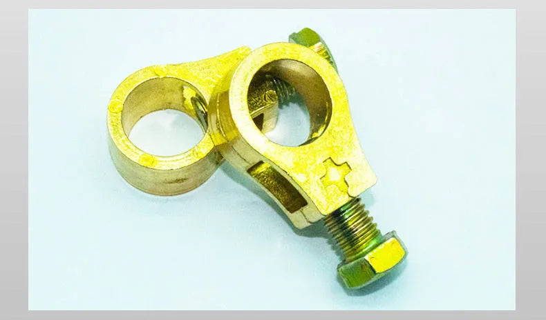Pure copper car battery wiring clamp with connection terminal.