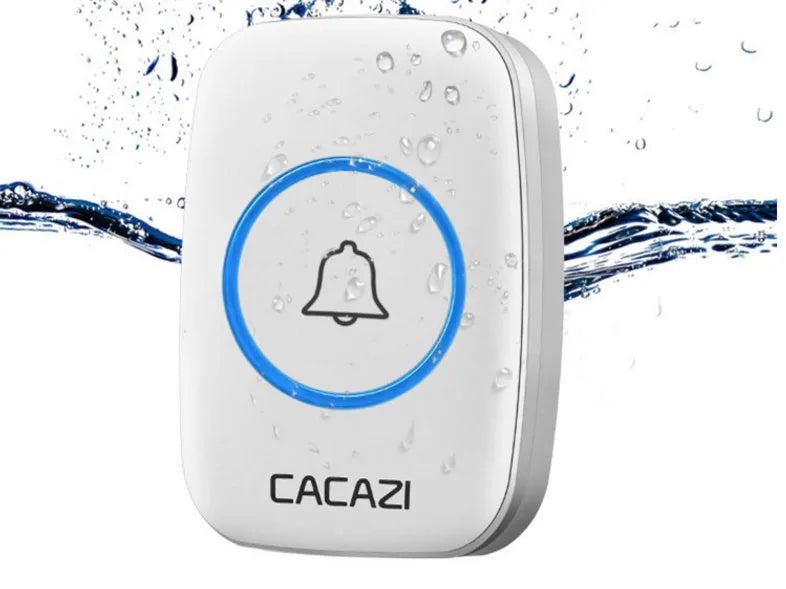 Wireless doorbell transmitter and receiver unit with 300m range and 36 melody options