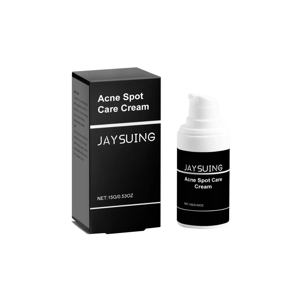 15g container of hydrating acne cream with mint, tea tree oil, and aloe leaf extracts