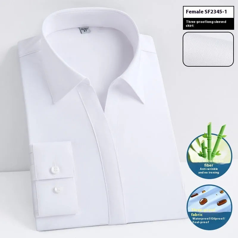 Men's slim fit bamboo fibre short sleeve shirt with square collar in solid colour