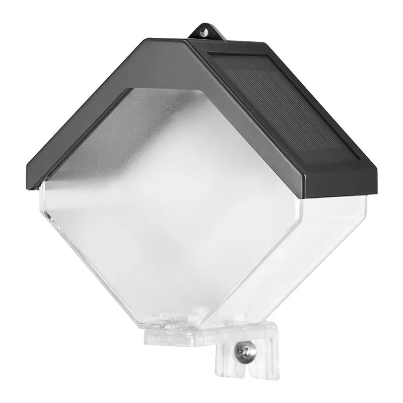 Outdoor solar ice brick chandelier dual colour warm and colour LED IP65 garden light with clip on fence