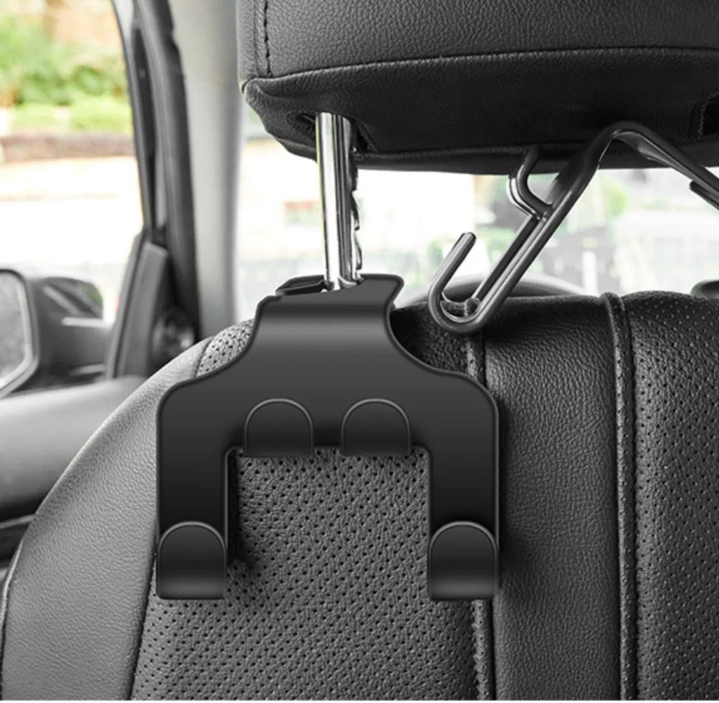 ABS plastic car multifunction hook showing phone bracket and two hanging hooks