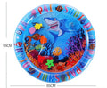 Summer cooling pet water bed cushion PVC inflatable ice pad with fish design for dogs and cats 65cm size