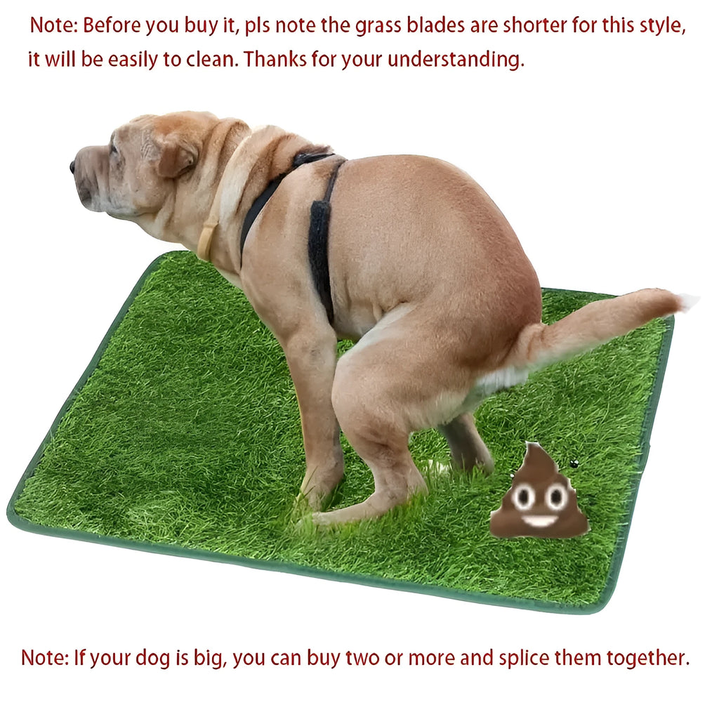 Artificial grass dog toilet training mat with washable surface in three size options