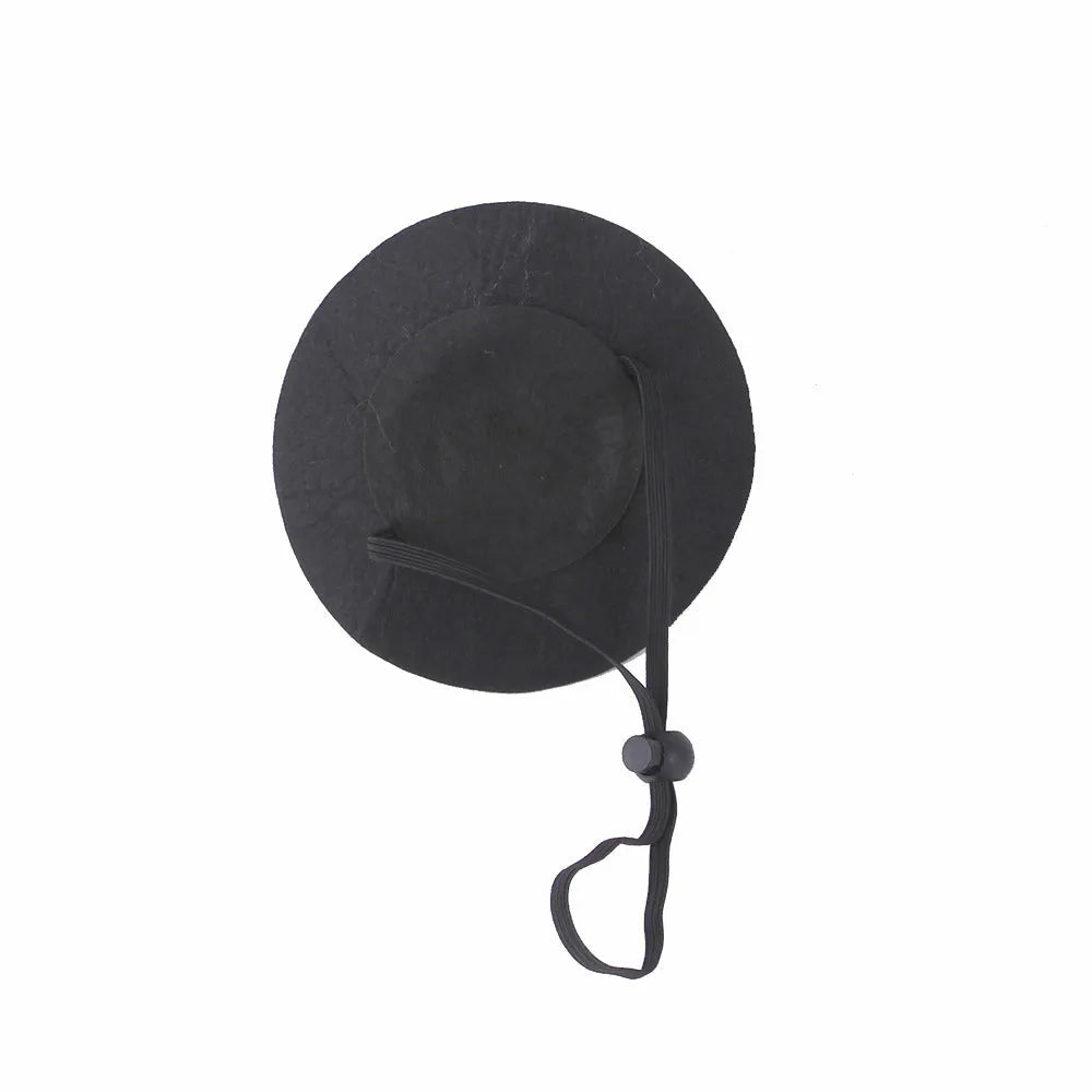 Cloth pumpkin Halloween hat for cats with embossed seasonal designs