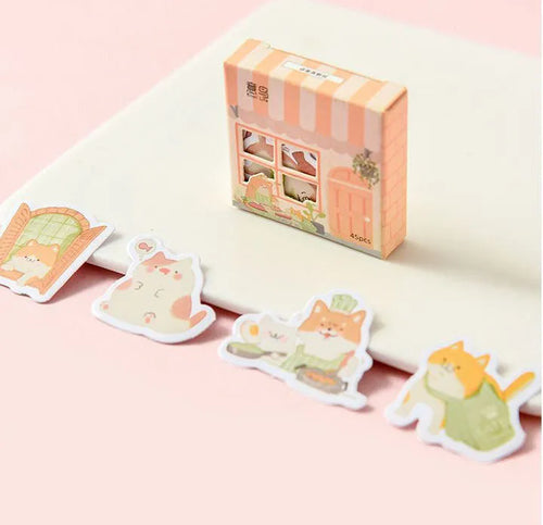 Penguin-themed account stickers with cute naive designs for financial record decoration