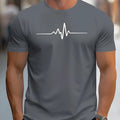 Men's loose-fit 3D graphic print t-shirt in light fabric for sports and casual summer wear.