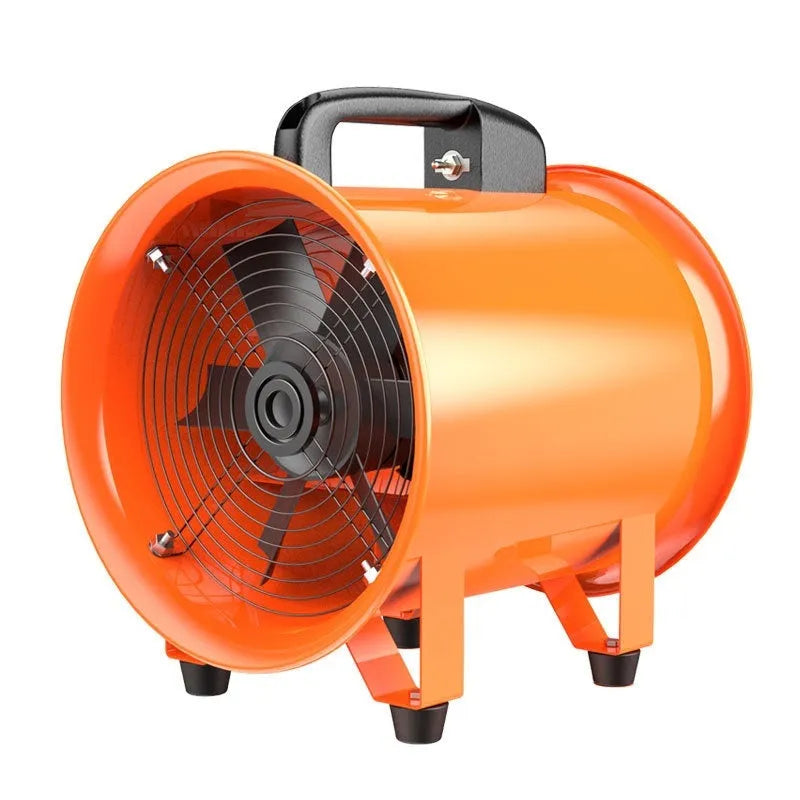 Portable 8-inch axial flow fan with titanium steel construction and 5-metre flexible air duct