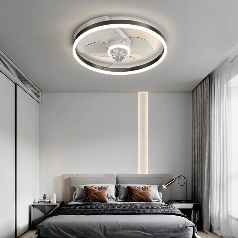Modern simple Nordic style white children's ceiling lamp with LED lights for a bedroom.