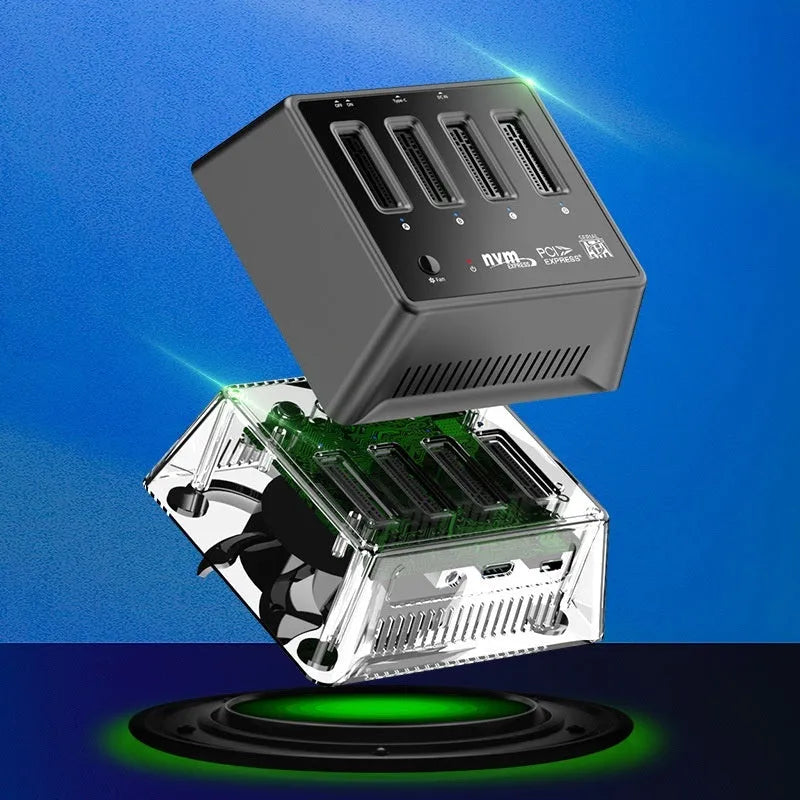M.2 dual protocol SSD base with aluminium alloy construction and K30174P2 colour finish