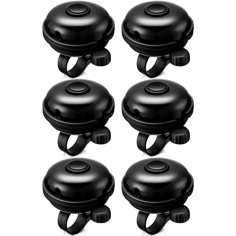 Black bicycle flat bell with 58mm diameter for mountain bike handlebars