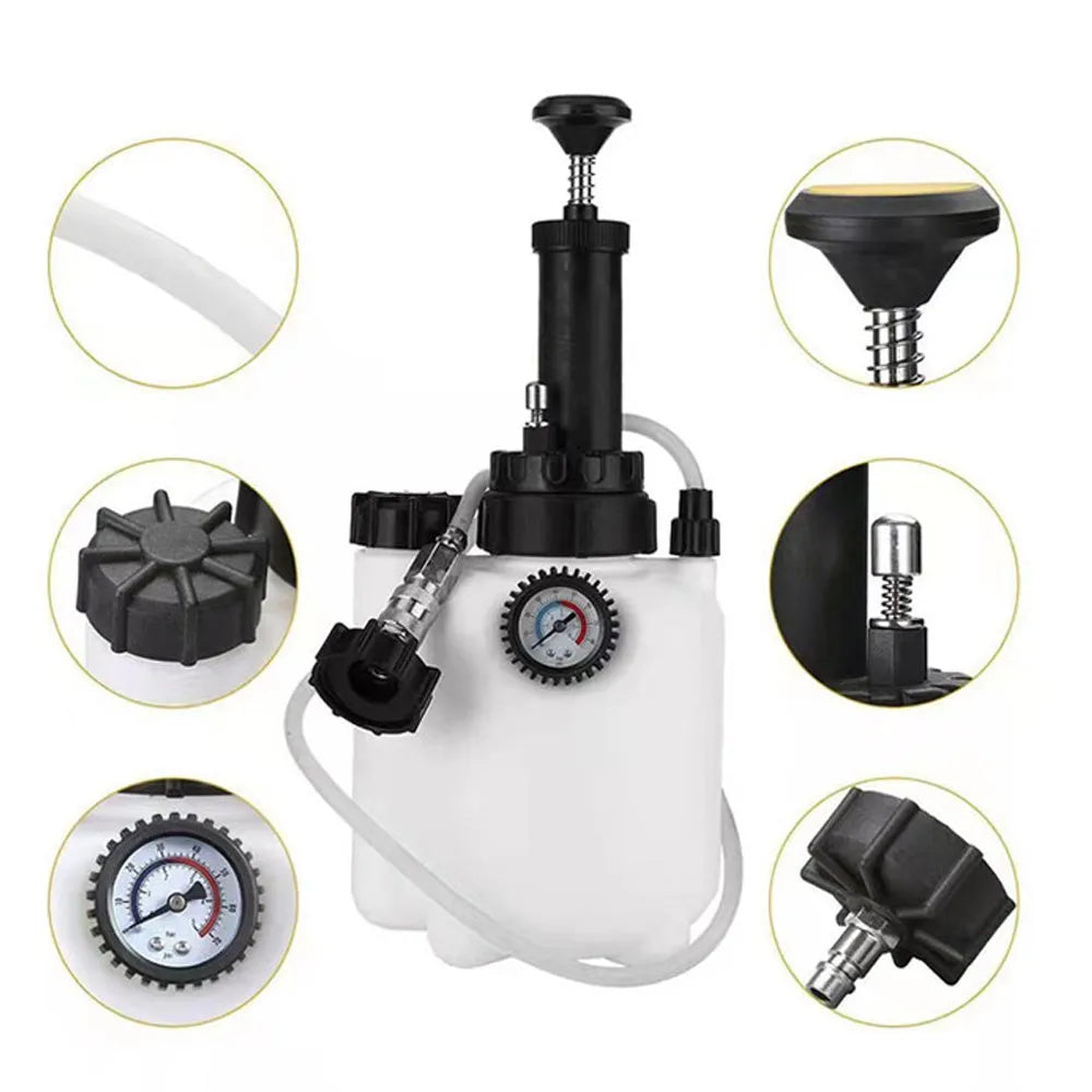 3-litre manual brake oil tank replacement tool kit with metal and plastic construction.