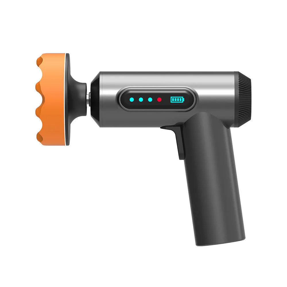 Cordless electric waxing and polishing machine with a 7.7cm disc on a household floor