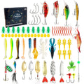 Closed blind box for Christmas Mino Bog 24-piece metal fishing lure set with festive graphics