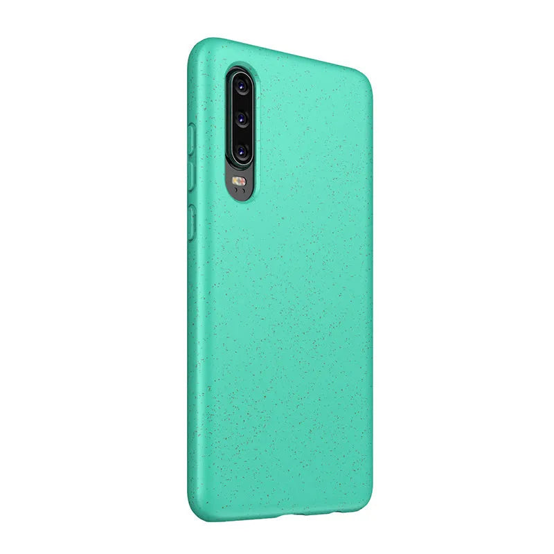 Huawei P30 mobile phone TPU case in Army Green colour, showing the simple back cover design.
