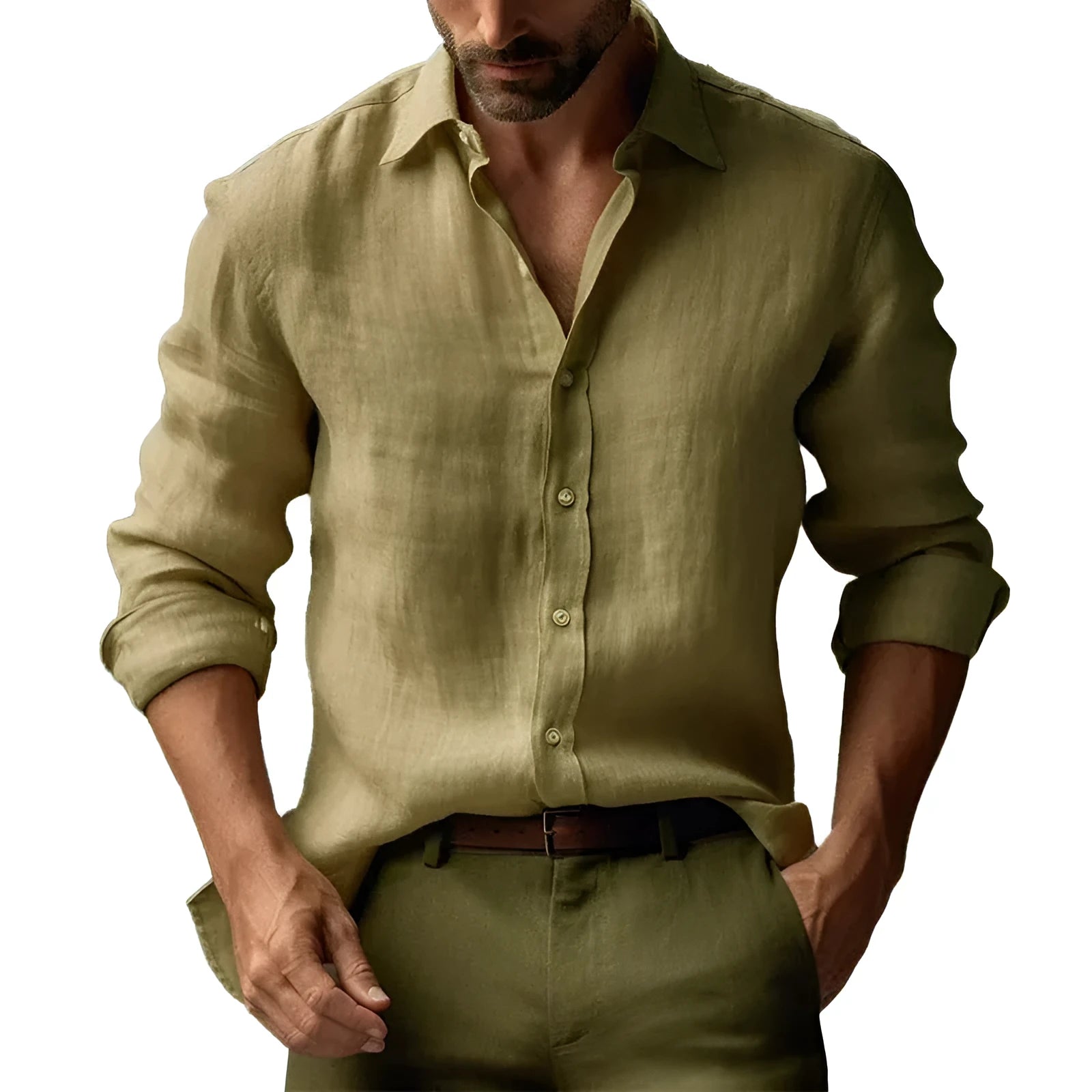Men's casual floral print cardigan shirt with digital printing on polyester blend fabric.