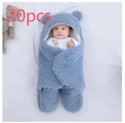 Baby quilted sleeping bag wrapper in cotton blend fabric with polyester cotton filling