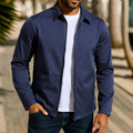 Men's zip-front cardigan jacket with raglan sleeves in emerald green.
