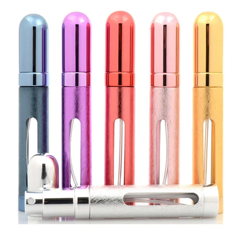 12ml aluminium and glass portable perfume atomiser in seven colour options.