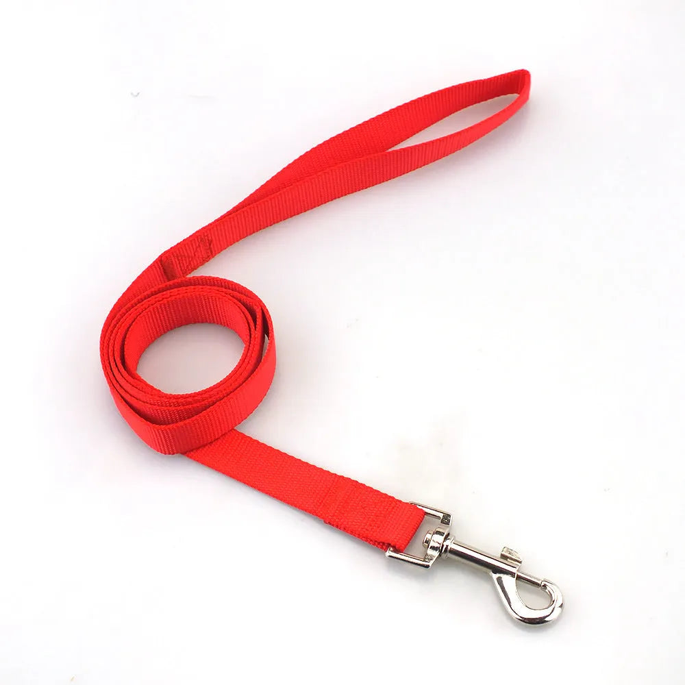 Solid colour polyester dog hand holding rope in various colours and sizes for pet walking