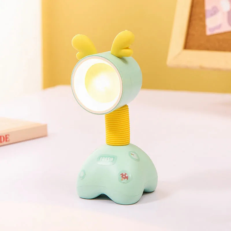 DIY magnetic cartoon desk night light with adjustable lighting in 10.5cm plastic housing