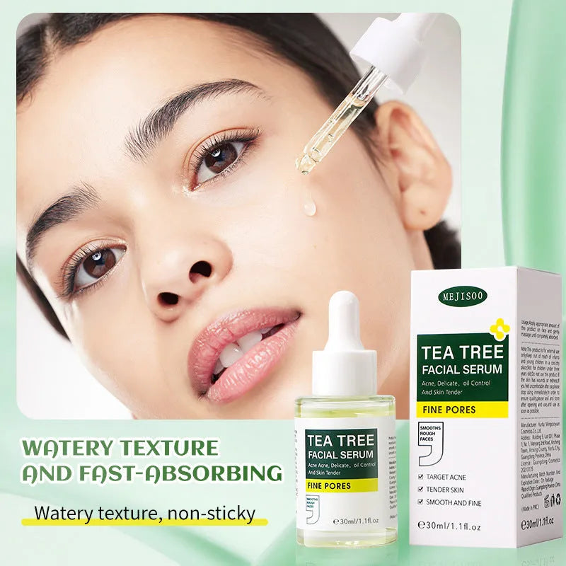 Tea Tree Facial Serum 30ml bottle nourishing moisturising facial liquid for all skin types