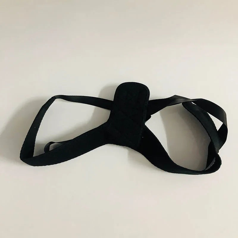 Babaka brand nylon back correction posture support band shown on a person.