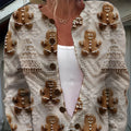 Loose-fit short-sleeve shirt with a lapel collar and a printed design, shown on a hanger.