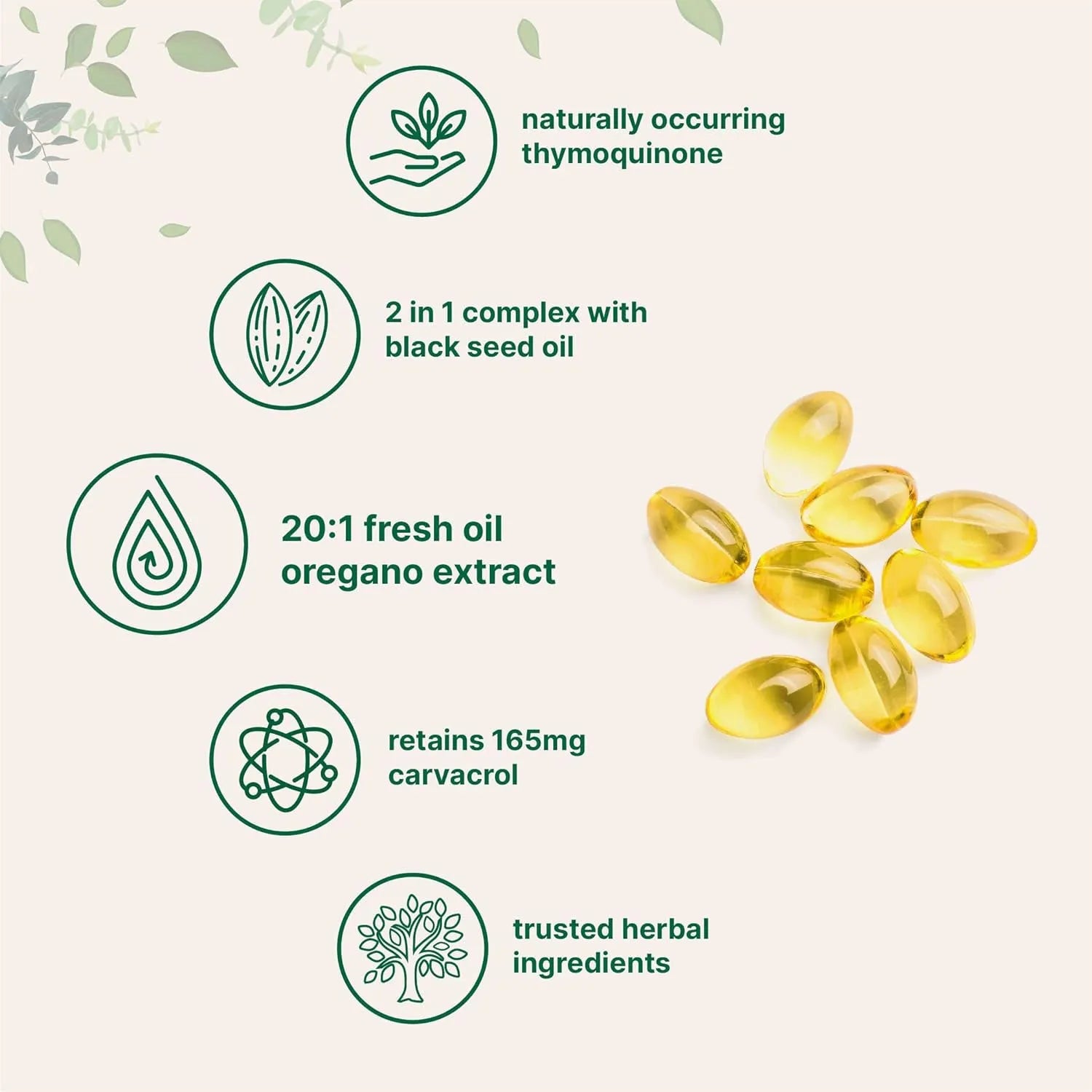 Pack of Butter Black Seed Oil Soft Capsules dietary supplement for adults.