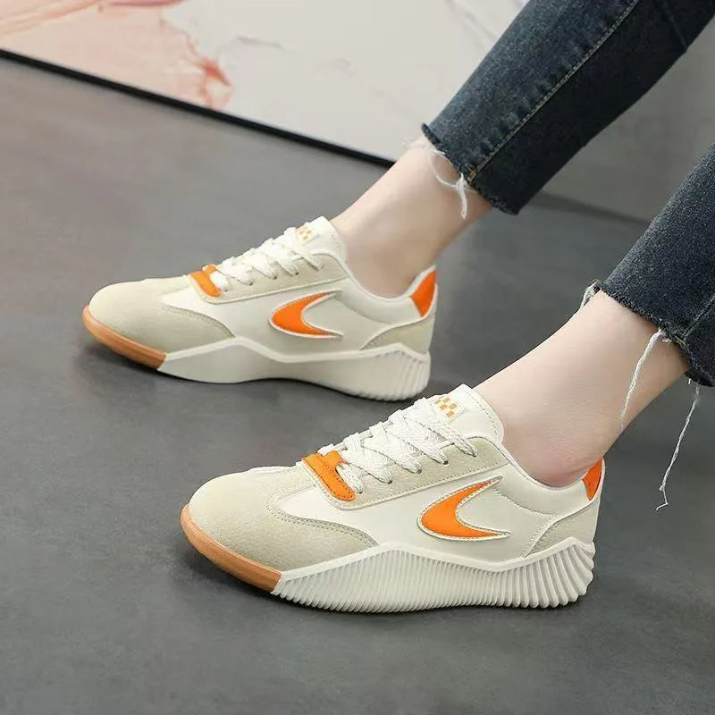 Women's floral print casual sneakers in three colour options with low-top design