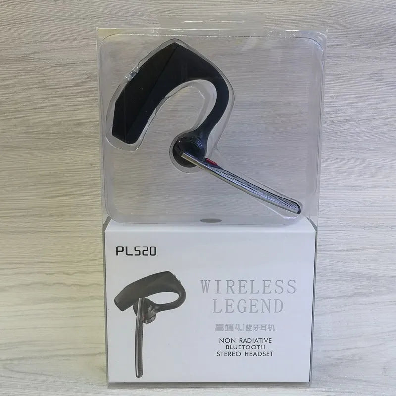 Black plastic Bluetooth sports headphones with a USB port and a visible battery level display.